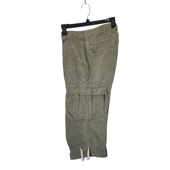 Joie Cargo Cropped Utility Pants in Olive Green - Picture 1 of 7